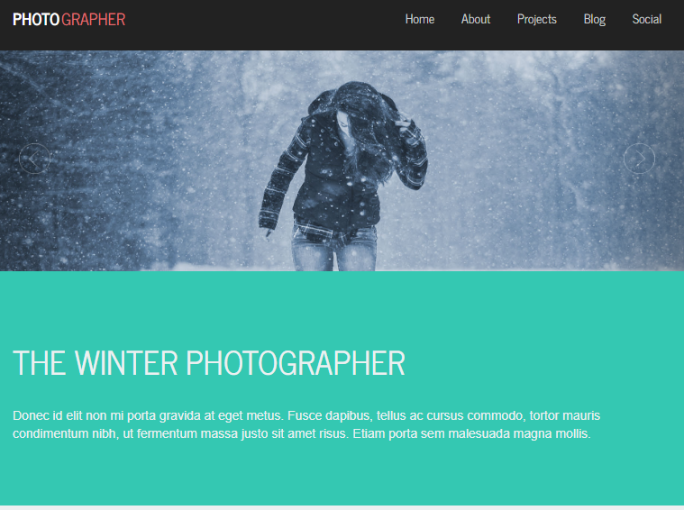 Personal Website - Photographer