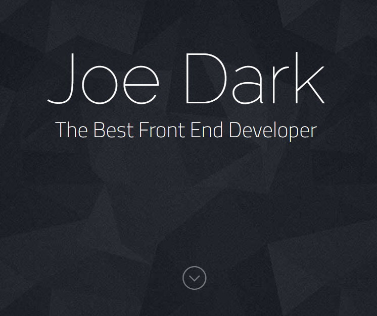 Personal Website - Dark Theme