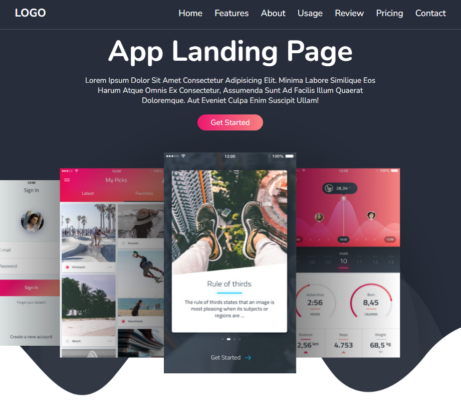 App Landing Page